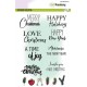 CRAFTEMOTIONS CLEAR STAMPS TEXT CHRISTMAS CARDS