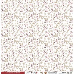 FLORILEGES DESIGN Papier Calque CANNELLE & CHOCOLAT 2, 30,5 x 30,5 cm