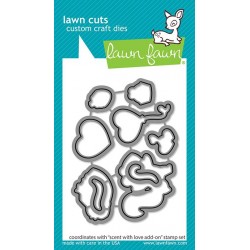 LAWN FAWN CLEAR STAMPS SCENT WITH LOVE ADD-ON DIES
