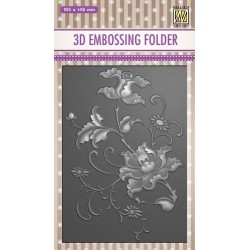 NELLIES CHOICE 3D EMBOSSING FOLDER EXOTIC FLOWER