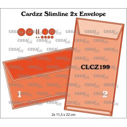 Crealies CARDZZ SLIMLINE 2X ENVELOPES