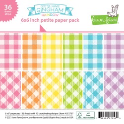 LAWN FAWN PAPER PAD gotta have gingham rainbow