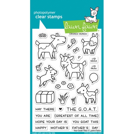 LAWN FAWN CLEAR STAMPS YOU GOAT THIS