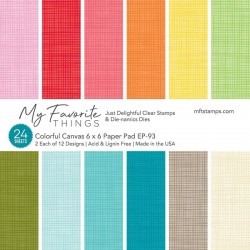 My favorite Things COLORFUL CANVAS PAPER PACK 15X15 CM MFT