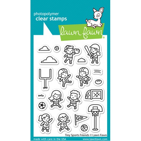 LAWN FAWN CLEAR STAMPS TINY SPORTS FRIENDS