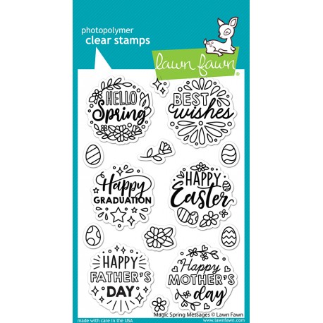 LAWN FAWN CLEAR STAMPS MAGIC SPRING MESSAGES