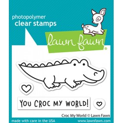 LAWN FAWN CLEAR STAMPS CROC MY WORLD