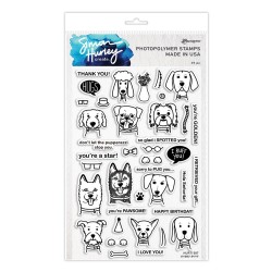 RANGER SIMON HURLEY CLEAR STAMPS - PUPPY PUNS
