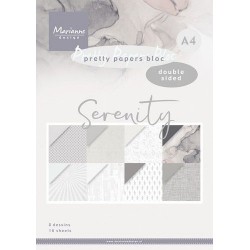 MARIANNE D PAPERS BLOC SERENITY A4 CONDOLEANCE