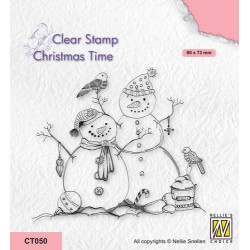 Nellie‘s Choice Clear Stamp - Christmas time SNOWMEN