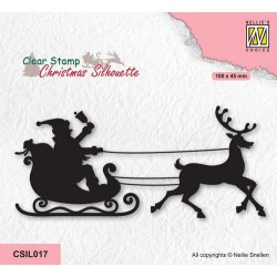 Nellie‘s Choice Clear Stamp - CHRISTMAS SILHOUETTE - SANTA CLAUS