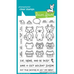 LAWN FAWN CLEAR STAMPS UGLY AND BRIGHT