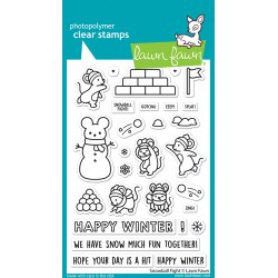 LAWN FAWN CLEAR STAMPS SNOWBALL FIGHT