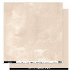FLORILEGES DESIGN Papier uni BEIGE FICELLE 30,5 x 30,5 cm