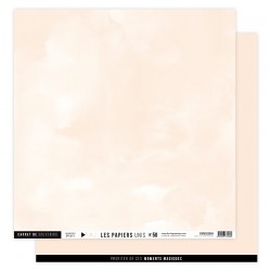 FLORILEGES DESIGN Papier uni ROSE POUDRE 30,5 x 30,5 cm