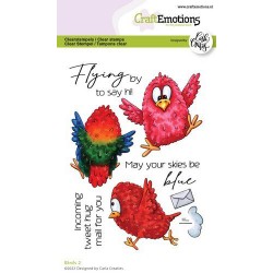 CRAFTEMOTIONS Clear Stamps BIRDS 2 ENGLISH