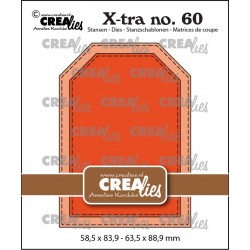 Crealies XTRA ATC TAG WITH STITCHLINE
