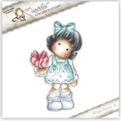 MAGNOLIA STAMPS - SWEET CRAZY LOVE - TILDA WITH WRAPPED HEART