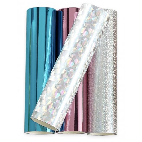 SPELLBINDERS Glimmer Hot Foil Roll - METALLIC et HOLOGRAPHIC VARIETY PACK