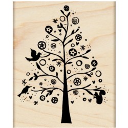 PENNY BLACK WOOD Stamps - Home for Christmas