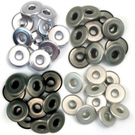 WE R MEMORY KEEPERS WIDE COOL METAL EYELETS, 40 PCES
