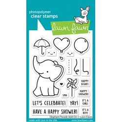 LAWN FAWN CLEAR STAMPS ELEPHANT PARADE ADD-ON