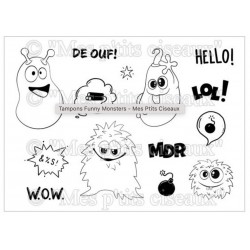 Mes P'tits Ciseaux - YOU ROCK - CLEAR STAMPS FUNNY MONSTERS