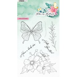 Studio Light BLOOMING BUTTERFLY - CLEAR STAMP ANEMONE