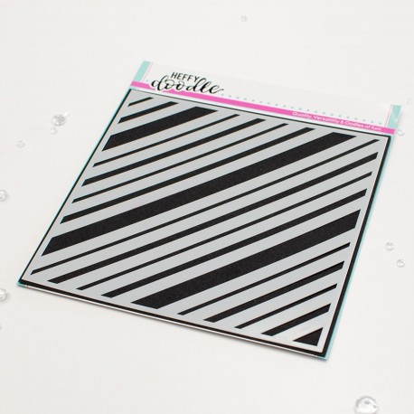 HEFFY DOODLE - FUNHOUSE DIAGONAL STRIPES STENCIL