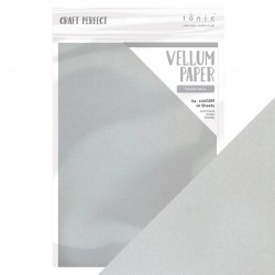 Tonic Studios CRAFT PERFECT PEARLED SILVER A4 VELLUM PAPER