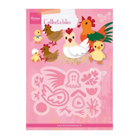 MARIANNE DESIGN COLLECTABLES CHICKEN FAMILY