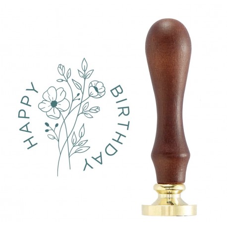 SPELLBINDERS WILDFLOWER HAPPY BIRTHDAY WAX SEAL STAMP