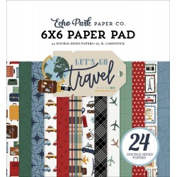 ECHO PARK PAPER LET'S GO TRAVEL 6x6 Paper Pad 15x15cm
