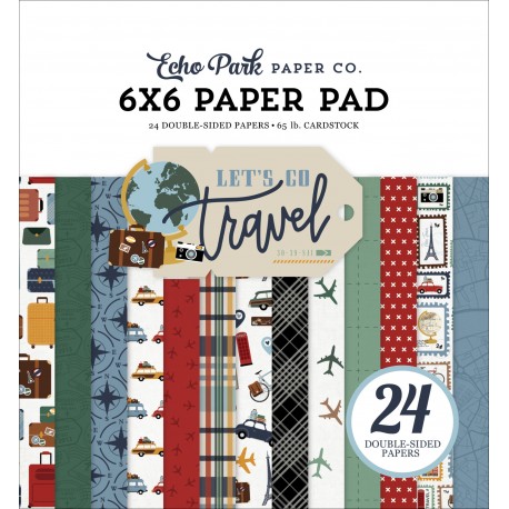 ECHO PARK PAPER LET'S GO TRAVEL 6x6 Paper Pad 15x15cm