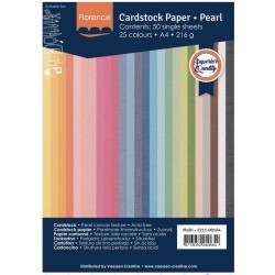 Florence • Cardstock 216g Texture A4 Pearl 50 sheets