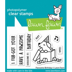 LAWN FAWN CLEAR STAMPS - PAWSOME BIRTHDAY