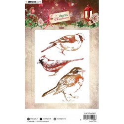 Studio Light Stamp MAGICAL CHRISTMAS BIRDS 499