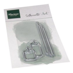 Marianne Design • clear stamps SILHOUETTE ART CANDLES
