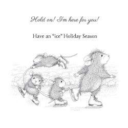 SPELLBINDERS - HOUSE MOUSE HOLD ON! CLING STAMP