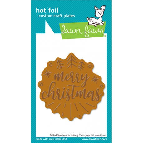 LAWN FAWN FOILED SENTIMENTS: MERRY CHRISTMAS