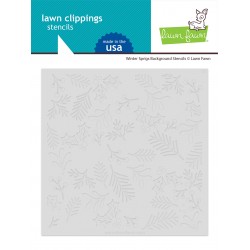 LAWN FAWN STENCIL WINTER SPRIGS BACKGROUND