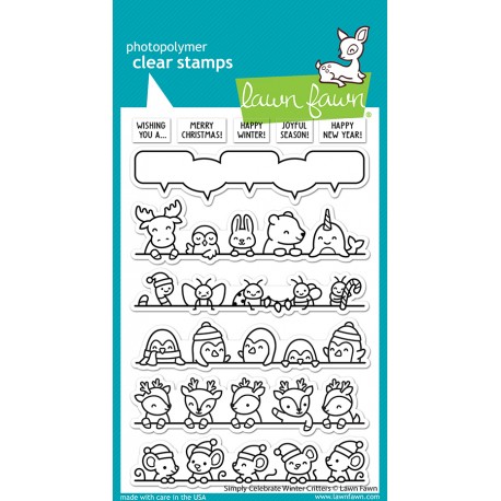 LAWN FAWN CLEAR STAMPS - SIMPLY CELEBRATE WINTER CRITTERS