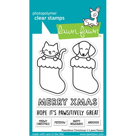 LAWN FAWN CLEAR STAMPS - PAWSITIVE CHRISTMAS