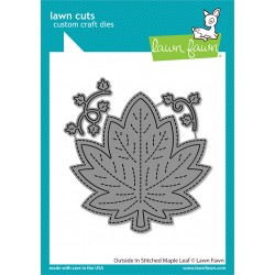 LAWN FAWN DIES - OUTSIDE IN STITCHED MAPLE LEAF