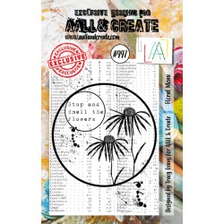 AALL AND CREATE STAMP CLEAR - Stamp Set A7 Floral Menu