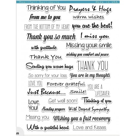 ALTENEW HEARTFELT SENTIMENTS CLEAR STAMPS