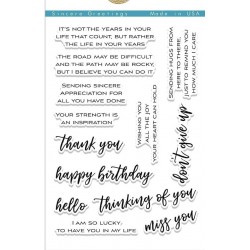 ALTENEW SINCERE GREETINGS CLEAR STAMPS