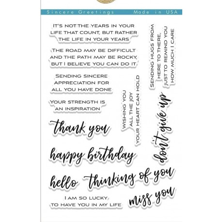 ALTENEW SINCERE GREETINGS CLEAR STAMPS