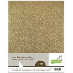 LAWN FAWN SPARKLE CARDSTOCK GOLD