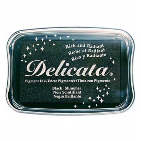 Tsukineko Delicata BLACK SHIMMER - Pigment ink,